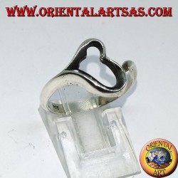 Silberring durchbrochenes Herz, Symbol der Liebe