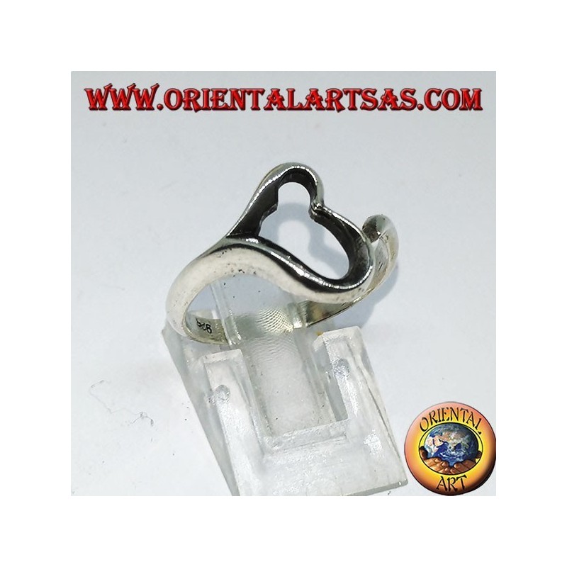 Silberring durchbrochenes Herz, Symbol der Liebe