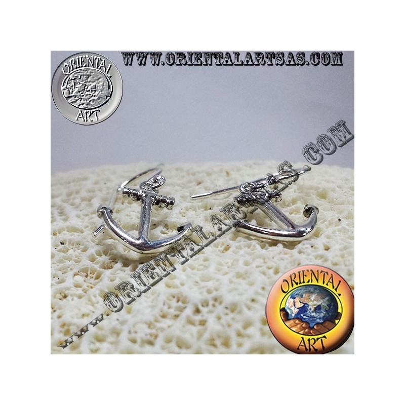 Pendientes de anclaje en plata