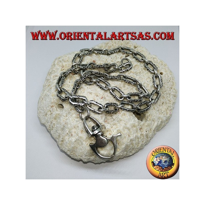 Porte-clés chaîne en argent