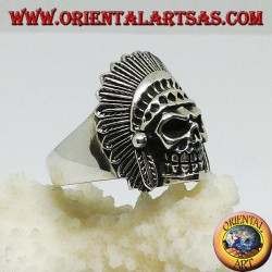 Indischer Schädel Silberring