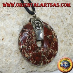 Jasper pendant (30mm donut) with 925 ‰silver hook