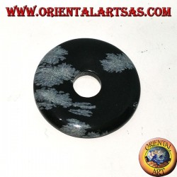 Colgante de obsidiana en forma de rosquilla de mm. 30