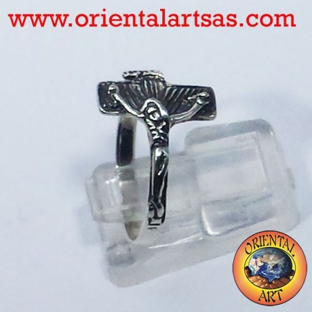 silver crucifix ring
