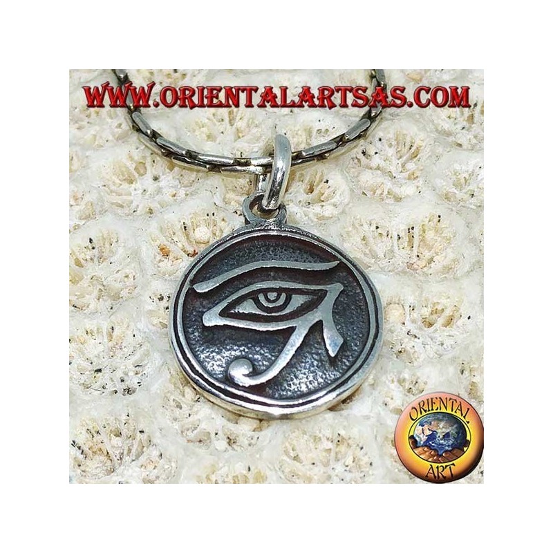 Silber Anhänger, Horus Geschnitztes Auge (Klein)