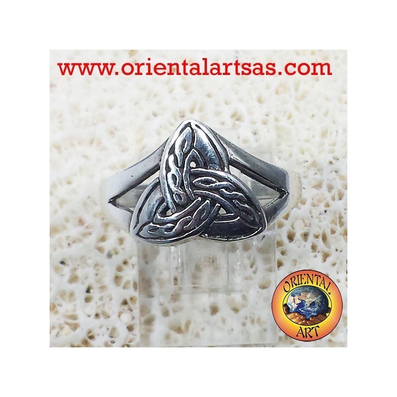 Anneau Triquetra celtique noeud