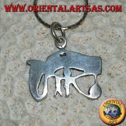 Pendentif en argent, oeil de Ra, oeil de Horus avec cobra, oeil de Providence