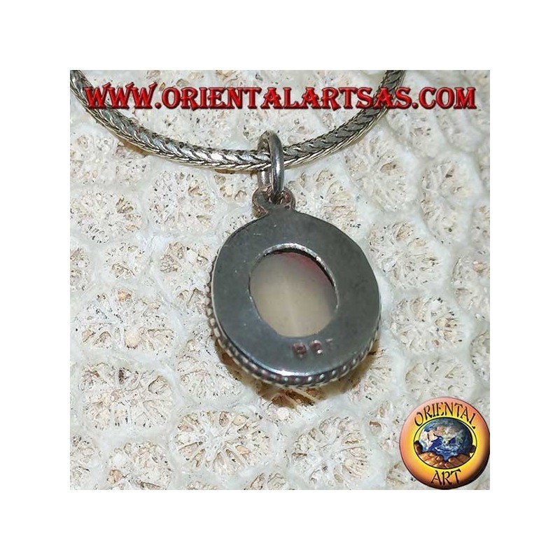 Colgante de plata argento 925 con piedra de luna ovalada