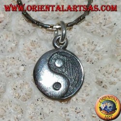 Colgante de plata yin yang bajo relieve Tao, El Taijitu (T'ai Chi T'u)