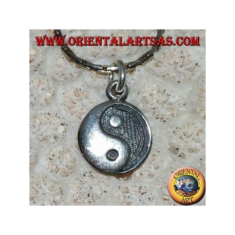 Silberanhänger Yin Yang Flachrelief Tao, Der Taijitu (T'ai Chi T'u)