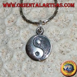 Colgante de plata yin yang bajo relieve Tao, El Taijitu (T'ai Chi T'u)
