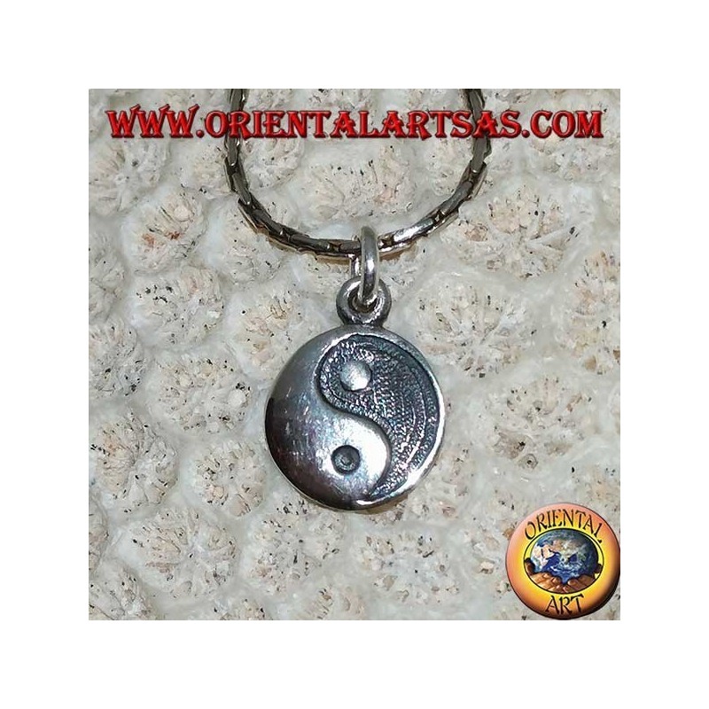 Ciondolo in argento  yin yang Tao a bassorilievo  , Il Taijitu (T'ai Chi T'u)
