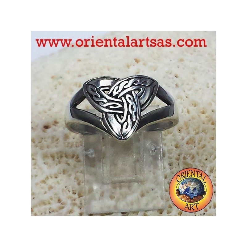Anello Triquetra Celtica in Argento 925 | Nodo Celtico Unisex