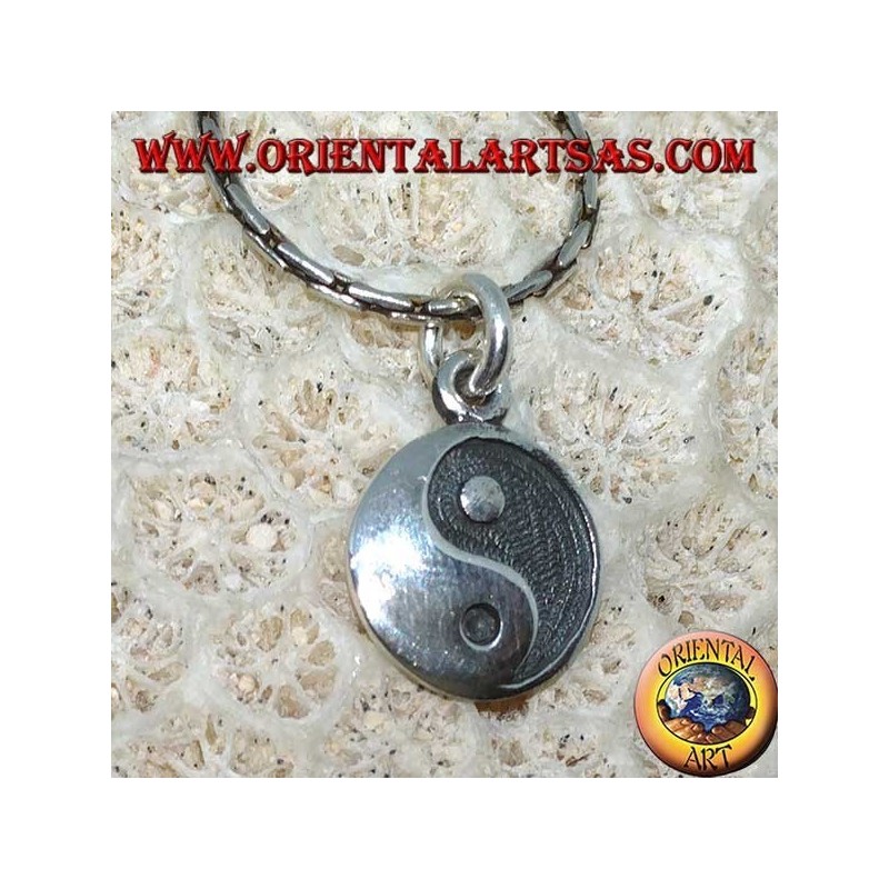 Silberanhänger Yin Yang Flachrelief Tao, Der Taijitu (T'ai Chi T'u)