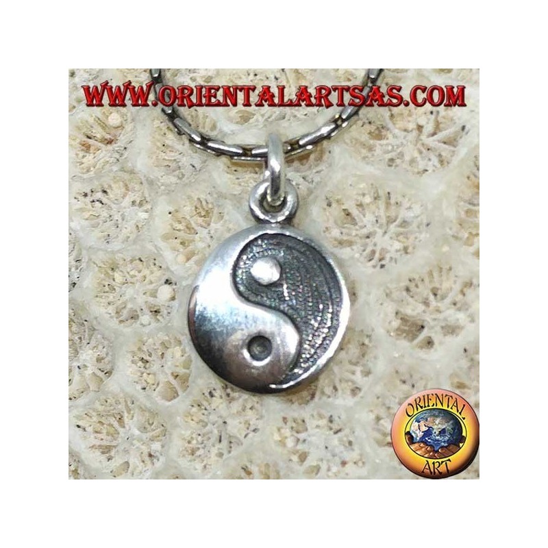 Silberanhänger Yin Yang Flachrelief Tao, Der Taijitu (T'ai Chi T'u)