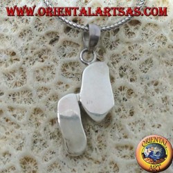Pendentif en argent avec 2 perles naturelles irrégulières