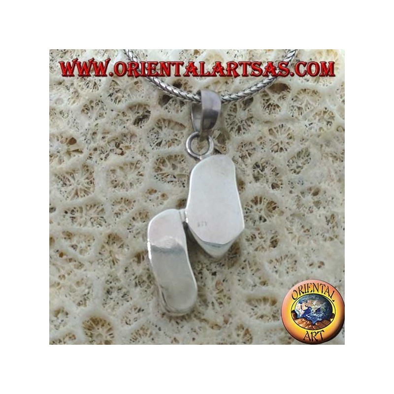 Pendentif en argent avec 2 perles naturelles irrégulières