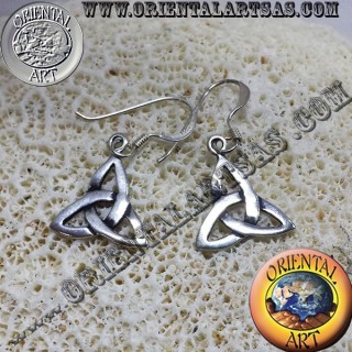 Boucle d'oreille noeud celtique triquetra