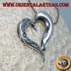 Colgante en medallón de plata del amor