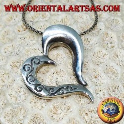 Colgante en medallón de plata del amor