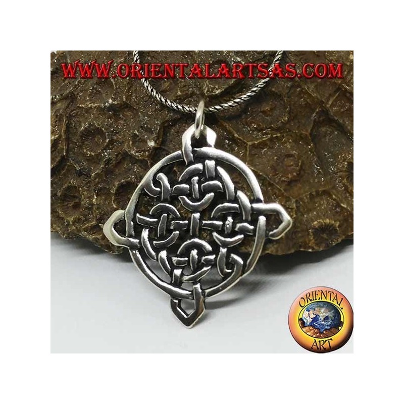 Vadmans Collana Nodo Celtico Con Peridoto - Argento Sterling 925, Gioiello Donna Uomo, Catena 45 Cm + 5 Cm, Regalo In Confezione