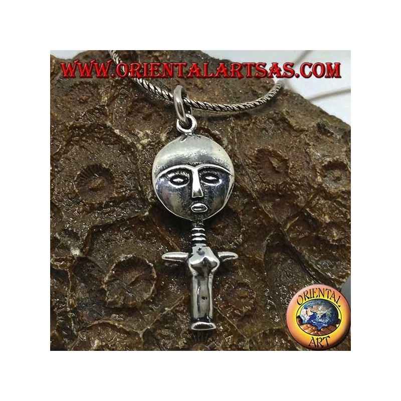 Silver pendant Africa mother goddess of motherhood