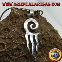 Silberanhänger, Sonnenspirale mit drei Strahlen