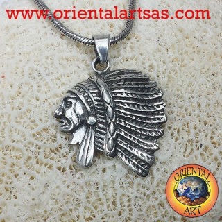 la cabeza colgante de plata india D'Latina