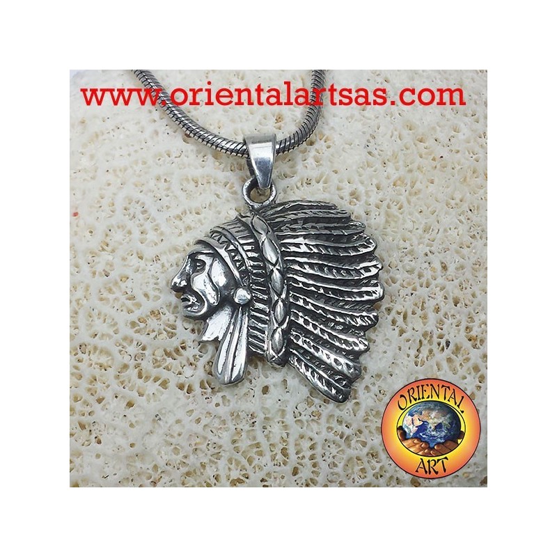 pendant head of Indian silver D'America