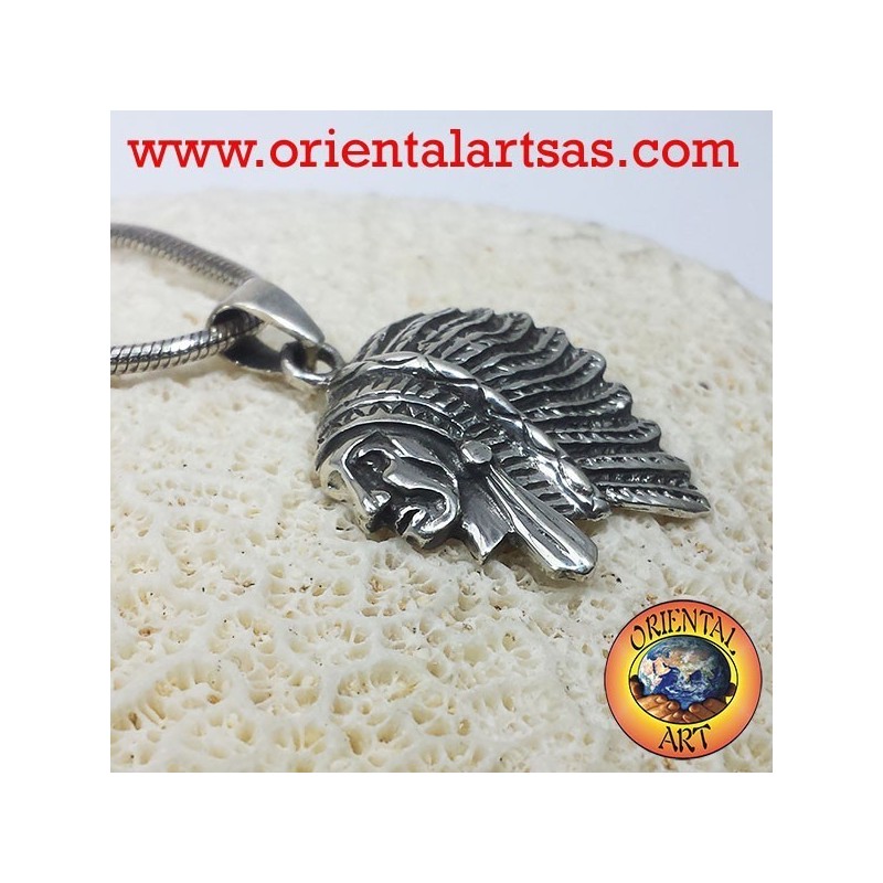 pendant head of Indian silver D'America