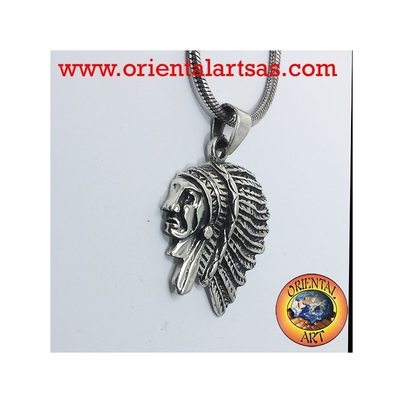 pendant head of Indian silver D'America