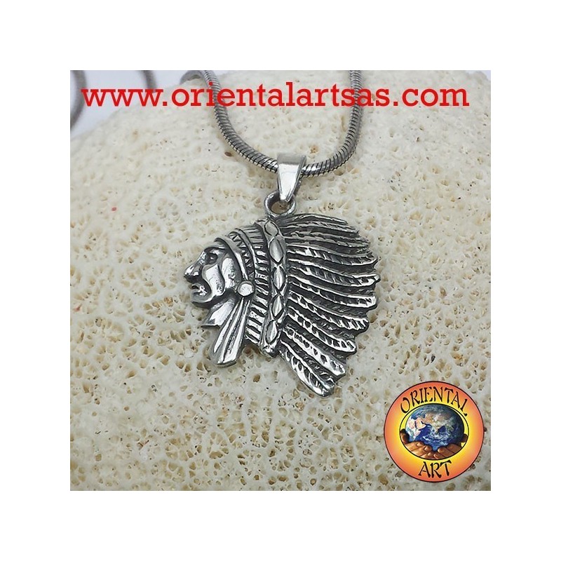 pendant head of Indian silver D'America