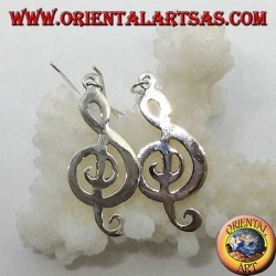 Silber Violinschlüssel Ohrringe