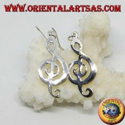 Silber Violinschlüssel Ohrringe