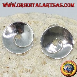 Boucles d'oreilles à lobes spirales concaves en argent