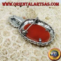 Broche y colgante de plata con dama cameo y marcasita