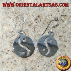 Orecchino yin yang in argento liscio pendente , Il Taijitu (T'ai Chi T'u)