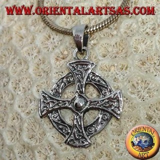 Pendentif en argent 925 avec croix celtique