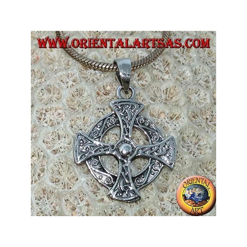 925er Silberanhänger mit keltischem Kreuz