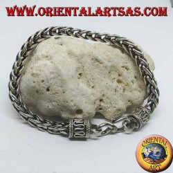 Silber Quadrat Knoten Armband