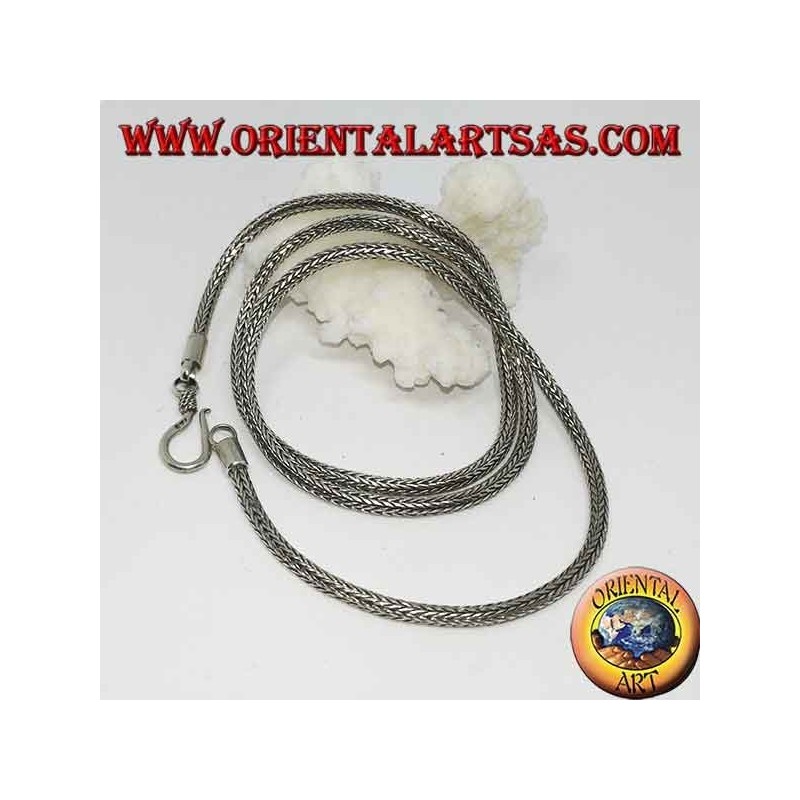 Silberkette, Schlangenglied runder Abschnitt cm. 50 * mm. 2.5