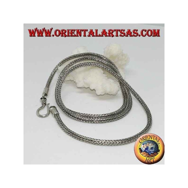 Collana  in argento, maglia snake sezione tonda da cm. 50 * mm. 2,5