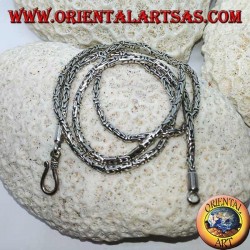 Silver necklace, BOROBUDUR snake, Byzantine mesh (40 cm * 2.5 mm)