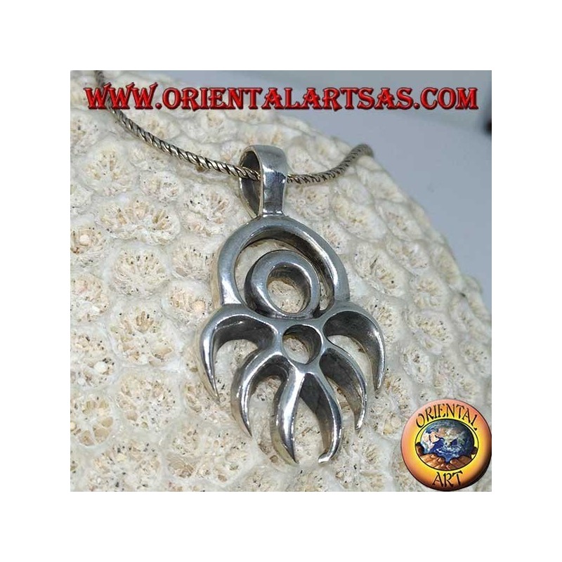 Colgante de plata símbolo maorí de protección de defensa