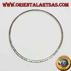 Silberringarmband mit geschnitzten Rauten