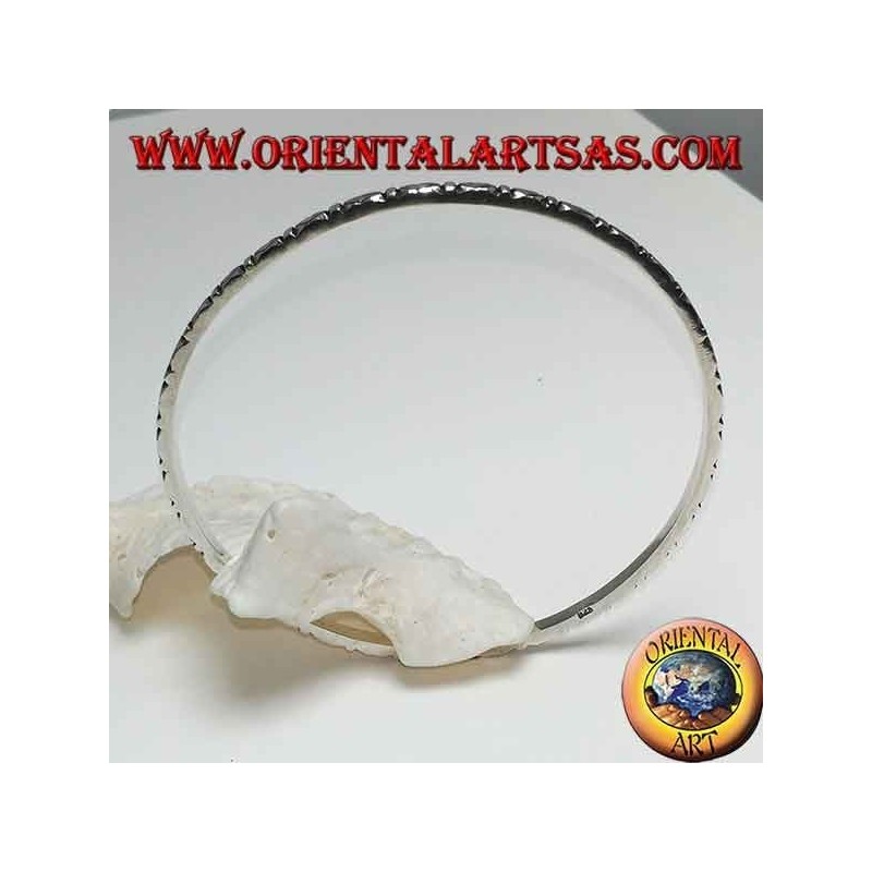Bracelet en argent, avec losanges sculptés