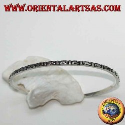 Bracelet en argent, avec losanges sculptés