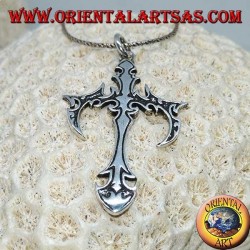 Silver pendant, Gothic tribal cross