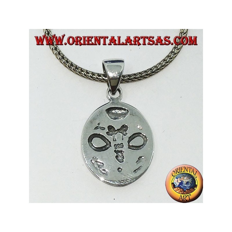 Médaille pendentif en argent du caducée d'Hermès en discret