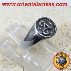 anello sigillo  triskele in argento